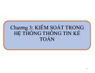 Bài giảng Hệ thống thông tin kế toán 1: Chương 3 - ThS. Hoàng Thuỳ Dương