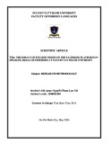 Scientific article Research methodology: The impact of english videos on the facebook platform on speaking skills of freshmen at Nguyen Tat Thanh University