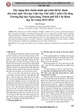 Xây dựng tiêu chuẩn đánh giá trình độ kỹ thuật cho nam sinh viên học Giáo dục Thể chất 3 môn Cầu lông Trường Đại học Ngân hàng Thành phố Hồ Chí Minh học kỳ I năm 2023-2024