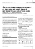 Tổng hợp vật liệu nano vonframat pha tạp ZnWO4:Eu3+, Al3+ bằng phương pháp hóa ướt và khảo sát hoạt tính xúc tác quang phân hủy phẩm nhuộm