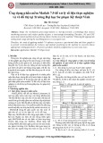 Ứng dụng phần mềm Matlab 7.9 để xử lý số liệu thực nghiệm và vẽ đồ thị tại Trường Đại học Sư phạm Kỹ thuật Vinh