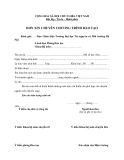 Mẫu Đơn xin chuyển chương trình đào tạo