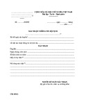 Mẫu Xác nhận thông tin hộ tịch