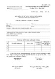 Mẫu Đơn đăng ký sử dụng phòng thí nghiệm (BM.KHCN-01.06)