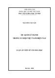 Luận án Tiến sĩ Văn hoá học: Du lịch lữ hành trong xã hội Việt Nam hiện nay