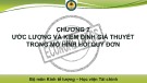 Bài giảng Kinh tế lượng: Chương 2 - Học viện Tài chính