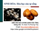Bài giảng Sinh hoá đại cương (Sinh hoá tĩnh): Chương 1 - TS. Đoàn Thị Phương Thùy