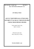 Tóm tắt Luận văn Thạc sĩ Quản lý công: Quản lý thuế thông qua sử dụng hóa đơn điện tử tại Chi cục thuế huyện Bình Chánh, thành phố Hồ Chí Minh