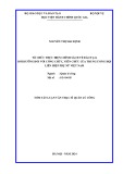 Tóm tắt Luận văn Thạc sĩ Quản lý công: Tổ chức thực hiện chính sách về đào tạo, bồi dưỡng đối với công chức, viên chức của Trung ương Hội Liên hiệp Phụ nữ Việt Nam