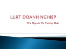Bài giảng Luật doanh nghiệp: Chương 1 - ThS. Nguyễn Thị Phương Thảo