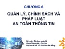 Bài giảng An toàn và bảo mật hệ thống thông tin: Chương 6