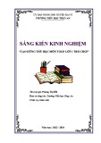 Sáng kiến kinh nghiệm Tiểu học: Tạo hứng thú học môn Toán lớp 1 thông qua trò chơi