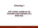 Bài giảng Quản lý dự án - Chương 1+2: Đối tượng, nhiệm vụ và phương pháp nghiên cứu môn học