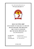 Đề tài nghiên cứu khoa học: Phương pháp học theo hình thức trực tuyến của sinh viên Học viện Hành chính Quốc gia