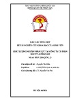 Đề tài nghiên cứu khoa học: Chất lượng nguồn nhân lực tại Công ty Cổ phần Đầu tư Alphanam