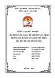 Khoá luận tốt nghiệp: Tác động của mạng xã hội đến lựa chọn phong cách sống của giới trẻ trên địa bàn Thành phố Hà Nội