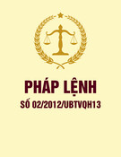 Pháp lệnh số 02/2012/UBTVQH13