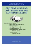 Sáng kinh kinh nghiệm THCS: Giải pháp nâng cao chất lượng dạy học lập trình Scratch