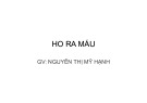 Bài giảng Ho ra máu - Nguyễn Thị Mỹ Hạnh