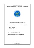 Đề cương chi tiết học phần Quản trị công nghệ và đổi mới