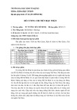 Đề cương chi tiết học phần Tư tưởng Hồ Chí Minh - Trường ĐH Kinh tế và Quản trị Kinh Doanh (ĐH Thái Nguyên)
