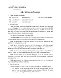 Đề cương môn học Toán Kinh tế 1
