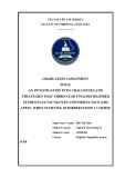 Graduation assignment: An investigation into challenges and strategies third-year English majored students at Tay Nguyen University face and implement when studying interpretation 1 course