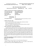 Đề cương chi tiết học phần Quản trị điểm đến du lịch (Mã số học phần: DLLH1120)