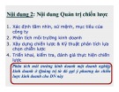 Bài giảng Quản trị chiến lược: Nội dung 2 - PGS. TS. Nguyễn Khắc Hoàn