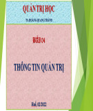 Bài giảng Quản trị học: Bài 4 - TS. Hoàng Quang Thành