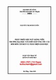 Luận văn Thạc sĩ Quản lý giáo dục: Phát triển đội ngũ giảng viên Trường đại học Văn Hiến đáp ứng yêu cầu đổi mới căn bản và toàn diện giáo dục