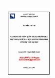 Luận văn Thạc sĩ Kế toán: Vận dụng kế toán quản trị tại trường Đại học Ngoại ngữ, Đại học Đà Nẵng trong bối cảnh tự chủ đại học