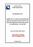 Luận văn Thạc sĩ Kế toán: Nghiên cứu các nhân tố ảnh hưởng đến việc lập dự toán ngân sách tại các tổ chức phi chính phủ nước ngoài tại khu vực Miền Trung - Tây Nguyên