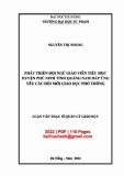 Luận văn Thạc sĩ Quản lý giáo dục: Phát triển đội ngũ giáo viên tiểu học huyện Phú Ninh tỉnh Quảng Nam đáp ứng yêu cầu đổi mới giáo dục phổ thông