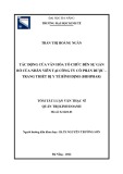 Tóm tắt luận văn Thạc sĩ Quản trị kinh doanh: Tác động của Văn hóa tổ chức đến sự gắn bó tổ của nhân viên Công ty Cổ phần Dược – Trang thiết bị y tế Bình Định (Bidiphar)