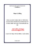Luận văn Thạc sĩ Tài chính ngân hàng: Nâng cao chất lượng cho vay tiêu dùng tại Ngân hàng thương mại cổ phần Đầu tư và Phát triển Việt Nam chi nhánh Bắc Hà Nội