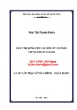 Luận văn Thạc sĩ Tài chính ngân hàng: Quản trị dòng tiền tại Công ty cổ phần Chứng khoán Sài Gòn