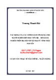 Luận văn Thạc sĩ Tài chính ngân hàng: Tác động của các chính sách tín dụng cho người nghèo đến mục tiêu xóa đói giảm nghèo trên địa bàn huyện Đại Từ, tỉnh Thái Nguyên