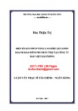 Luận văn Thạc sĩ Tài chính ngân hàng: Một số giải pháp nâng cao hiệu quả kinh doanh bảo hiểm phi nhân thọ tại Công ty Bảo việt Hải Phòng
