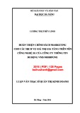 Luận văn Thạc sĩ Quản trị kinh doanh: Hoàn thiện chính sách marketing cho các dịch vụ giá trị gia tăng trên nền công nghệ 3G của Công ty thông tin di động VMS mobifone