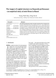 The impact of capital structure on financial performance - an empirical study at hotel firms in Hanoi