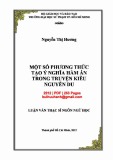 Luận văn Thạc sĩ Ngôn ngữ học: Một số phương thức tạo ý nghĩa hàm ẩn trong truyện Kiều Nguyễn Du