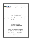 Khóa luận tốt nghiệp Kế toán - Kiểm toán: Quản trị nguồn nhân lực của Công ty TNHH tích hợp hệ thống CMC Sài Gòn