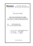 Khóa luận tốt nghiệp Quản trị kinh doanh: Phân tích tình hình tài chính tại công ty TNHH TM Hiệp Minh Phát