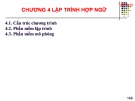 Bài giảng Vi xử lý - Vi điều khiển: Chương 4 và 5 - GV. Đỗ Văn Cần