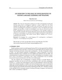 An overview to the role of sociolinguistics in second language learning and teaching