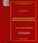 Luận văn Thạc sĩ Kinh doanh và quản lý: Tổ chức thực thi chính sách tín dụng hỗ trợ người nghèo của chính quyền Huyện Mộc Châu