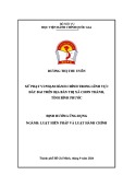 Đề án tốt nghiệp Luật Hiến pháp và Luật Hành chính: Xử phạt vi phạm hành chính trong lĩnh vực đất đai trên địa bàn thị xã Chơn Thành, tỉnh Bình Phước