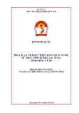 Đề án tốt nghiệp Luật Hiến pháp và Luật Hành chính: Pháp luật về thực hiện dân chủ ở cơ sở, từ thực tiễn huyện Lai Vung, tỉnh Đồng Tháp