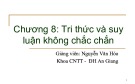 Bài giảng Trí tuệ nhân tạo (Artificial Intelligence): Chương 8 – GV. Nguyễn Văn Hòa